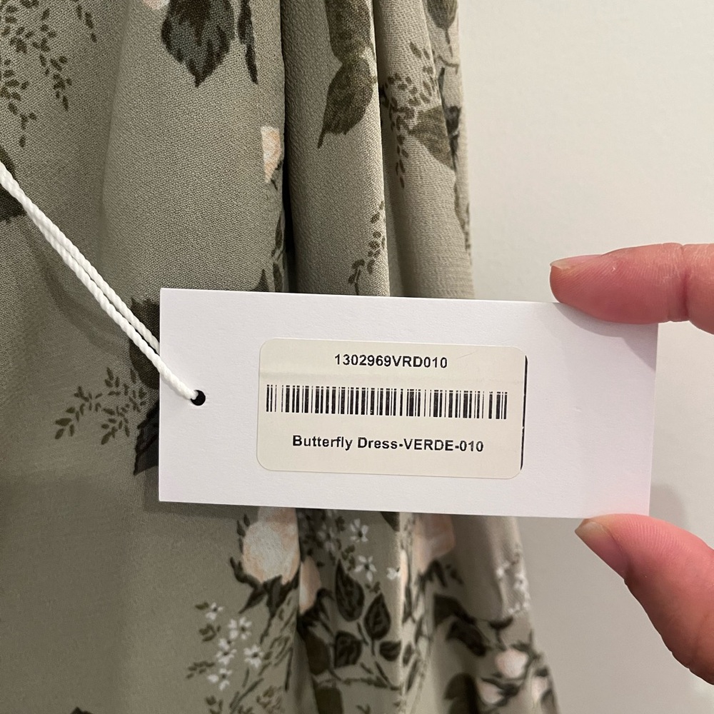 NEW Reformation Butterfly Dress in Verde - Picture 5 of 7